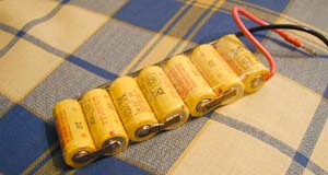 použité zdroje - 7xSanyo350mAh za sebou